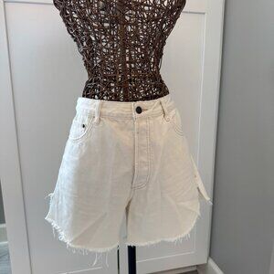 Free People | We The Free Denim Cutoff Shorts | Cream | Size 30